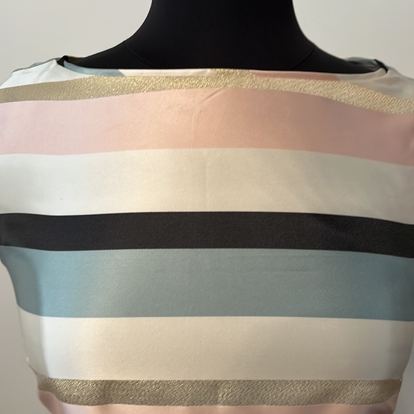 Donna Ricco Pastel Striped Shift Dress size 6 - Picture 4 of 9